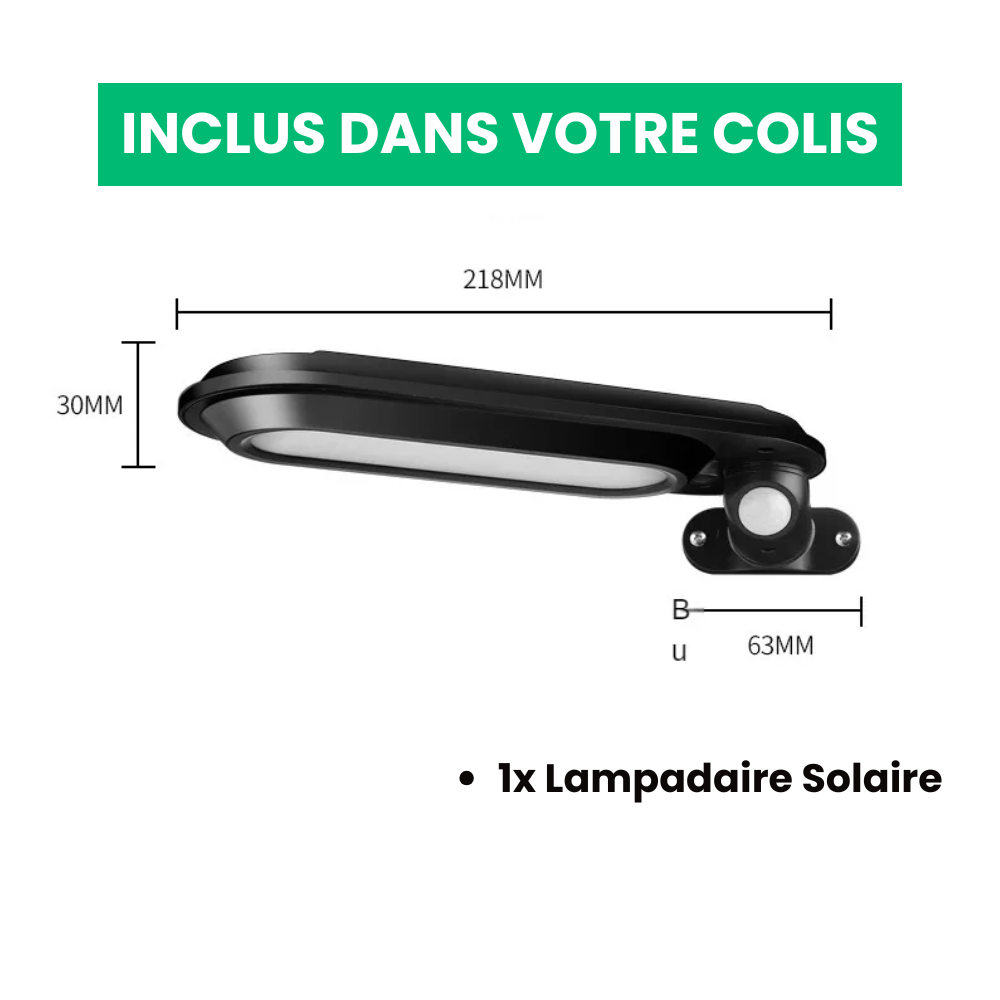 Lampadaire Solaire Détecteur de Mouvement Puissant