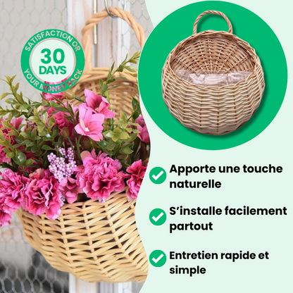 Jardinière Osier Murale Élégante