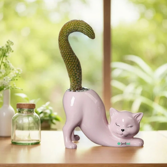 Pot de Fleur Chat Adorable