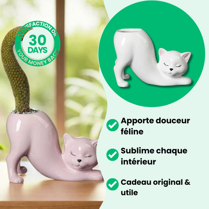 Pot de Fleur Chat Adorable