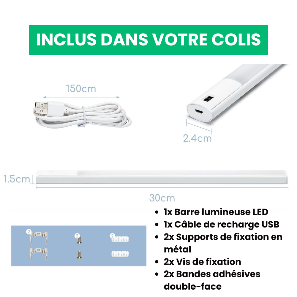 Lampe LED à Détecteur de Mouvement Plafond