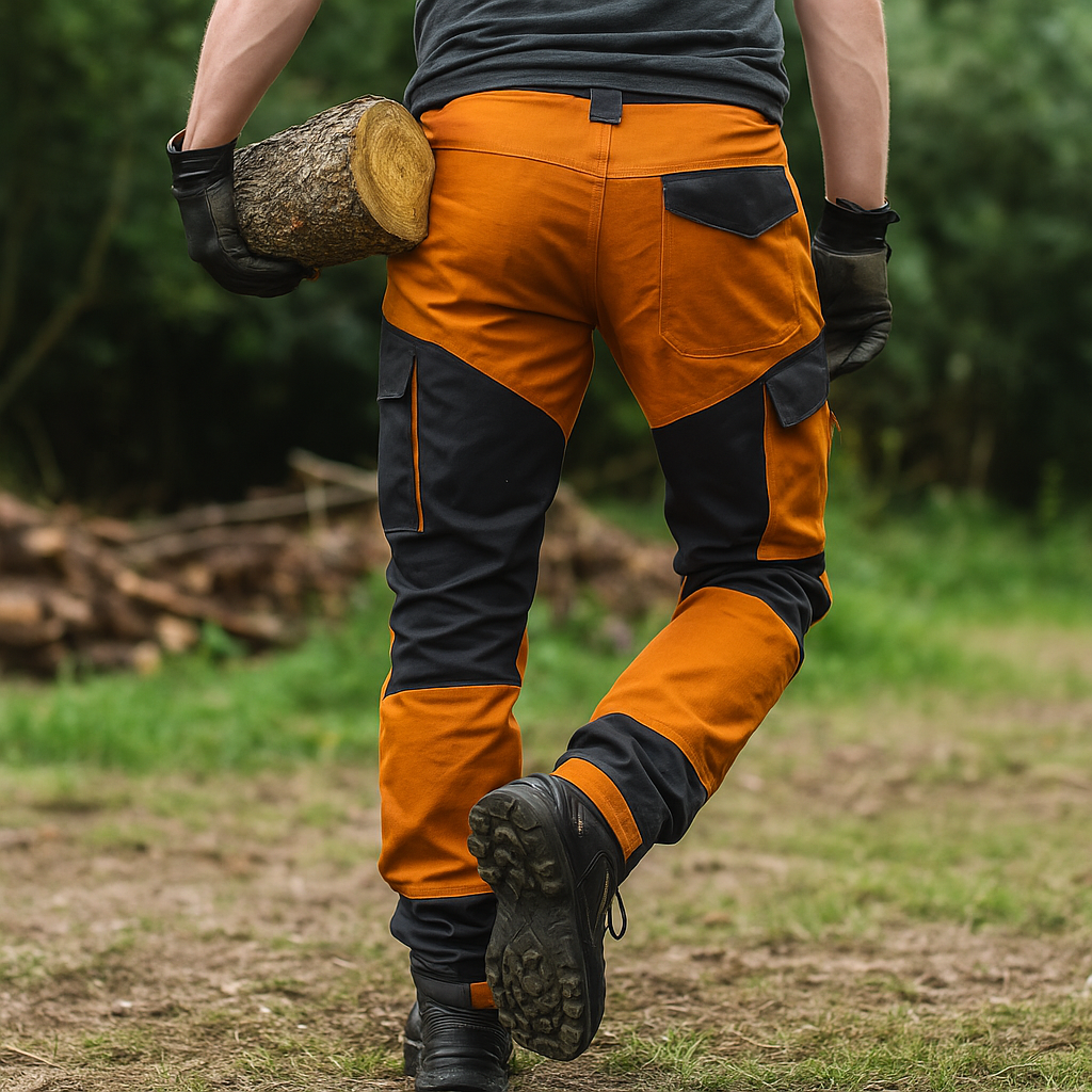 Pantalon de Travail Homme Multipoche Orange