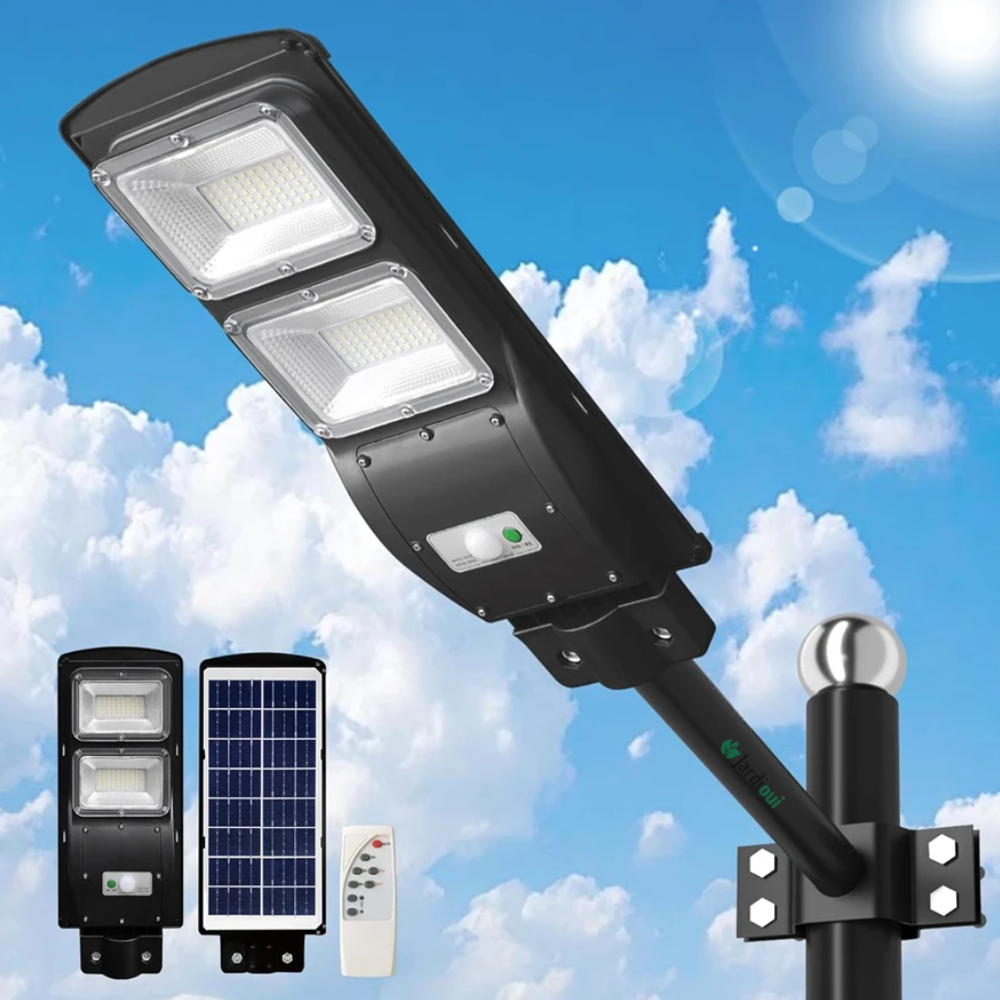 Lampadaire Solaire Extérieur Détecteur de Mouvement Ultra-Puissant
