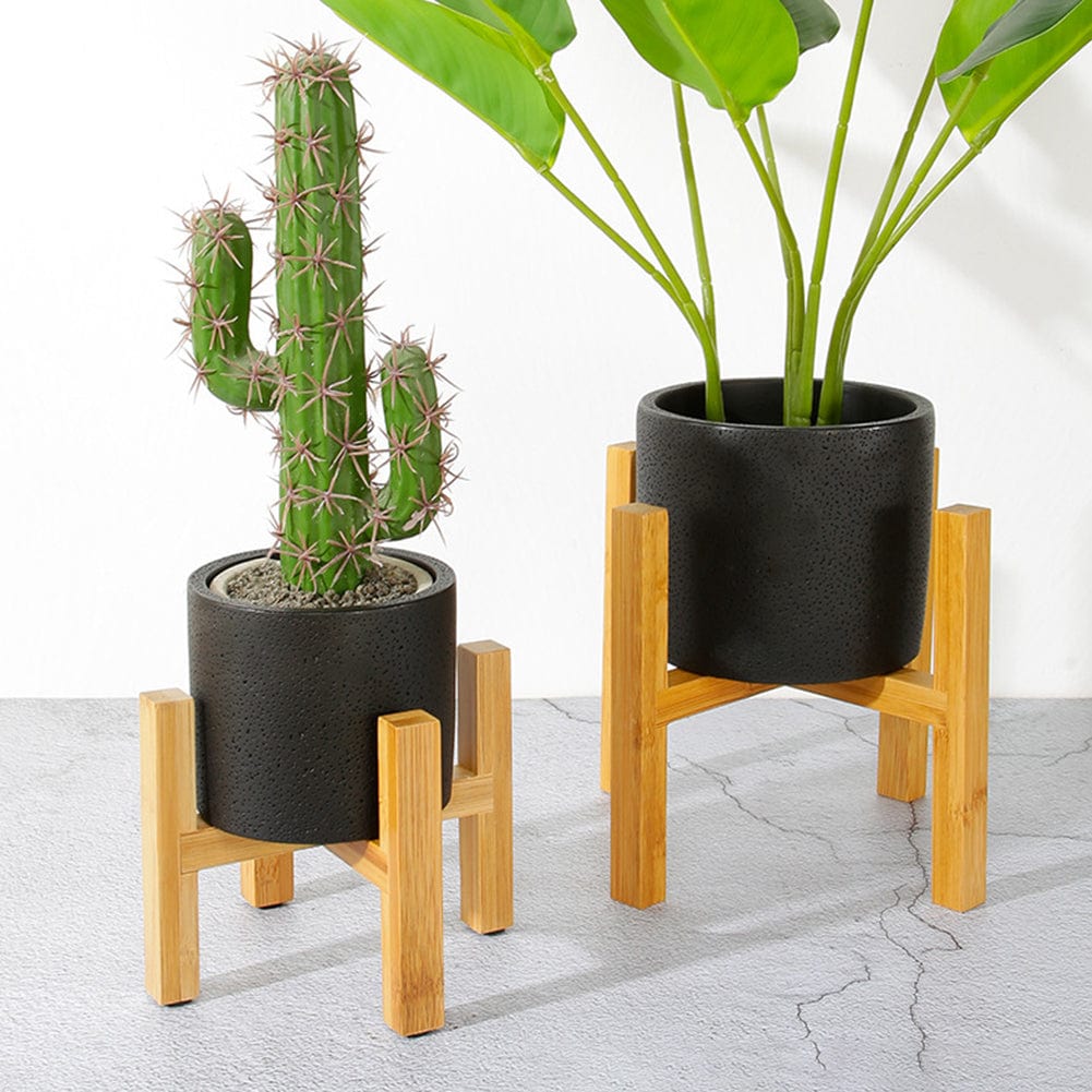 frJardioui Petit Support de Plante en Bois de Bambou "Txikia"