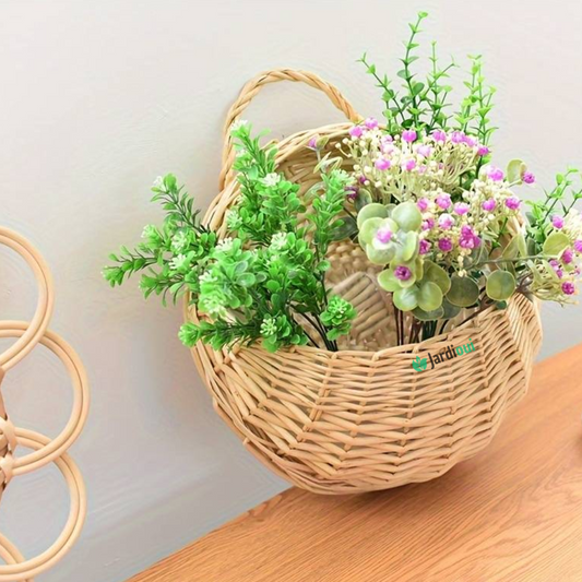 Jardioui 1 Jardinière (24.90 €/ pcs) / Beige clair Jardinière Osier Murale Élégante