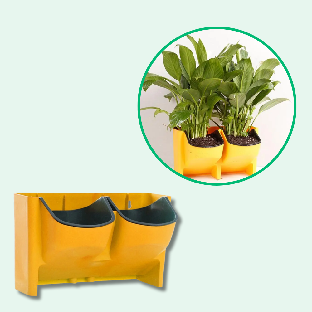 Jardioui 2 Jardinières (24.90 €/ pcs) / Jaune Jardinière verticale auto-arrosante (1 pièce)