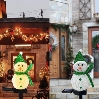 Jardioui Bonhomme de Neige Lumineux Solaire