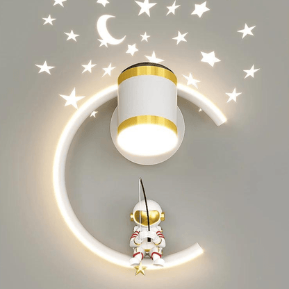 Jardioui Gauche Applique Murale LED Ludique pour Enfant Astronaute