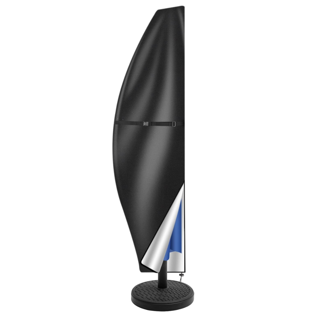 Jardioui M (265cm) / Noir Housse Parasol Déporté Premium