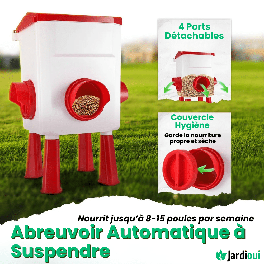 Jardioui Mangeoire et Abreuvoir Poule Automatique