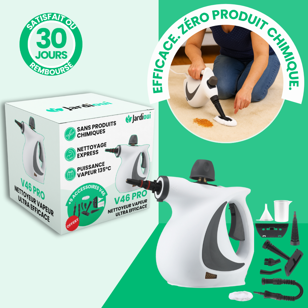 Jardioui Nettoyeur Vapeur Compact Multi-Surfaces | V46 PRO