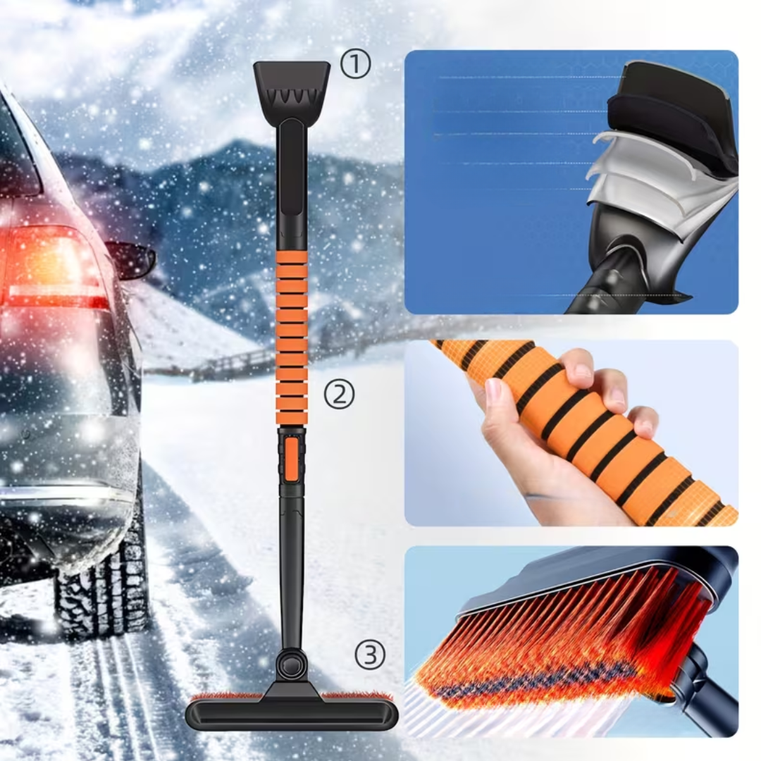 Jardioui Outil Déneigement 4-en-1 Compact pour Voiture