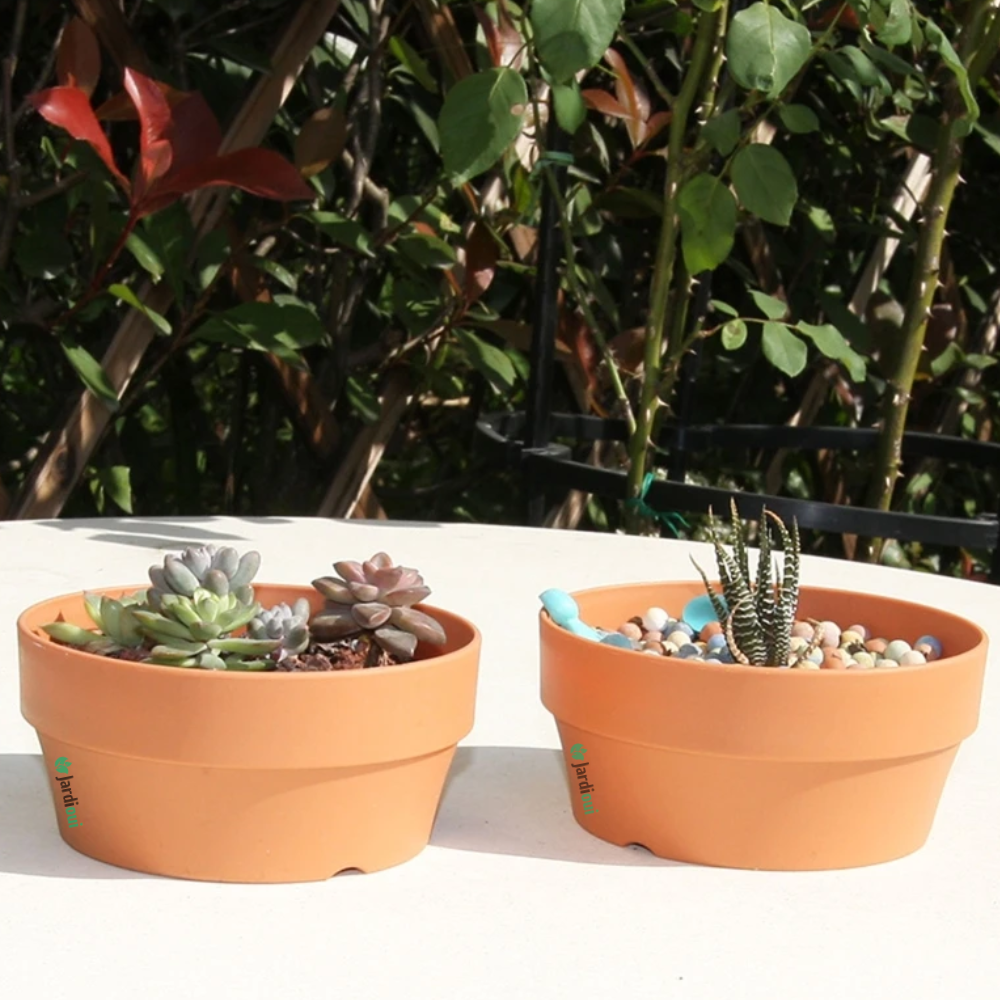 Jardioui Pots de Fleurs en Terre Cuite Écologiques (4 + 2 Offerts)