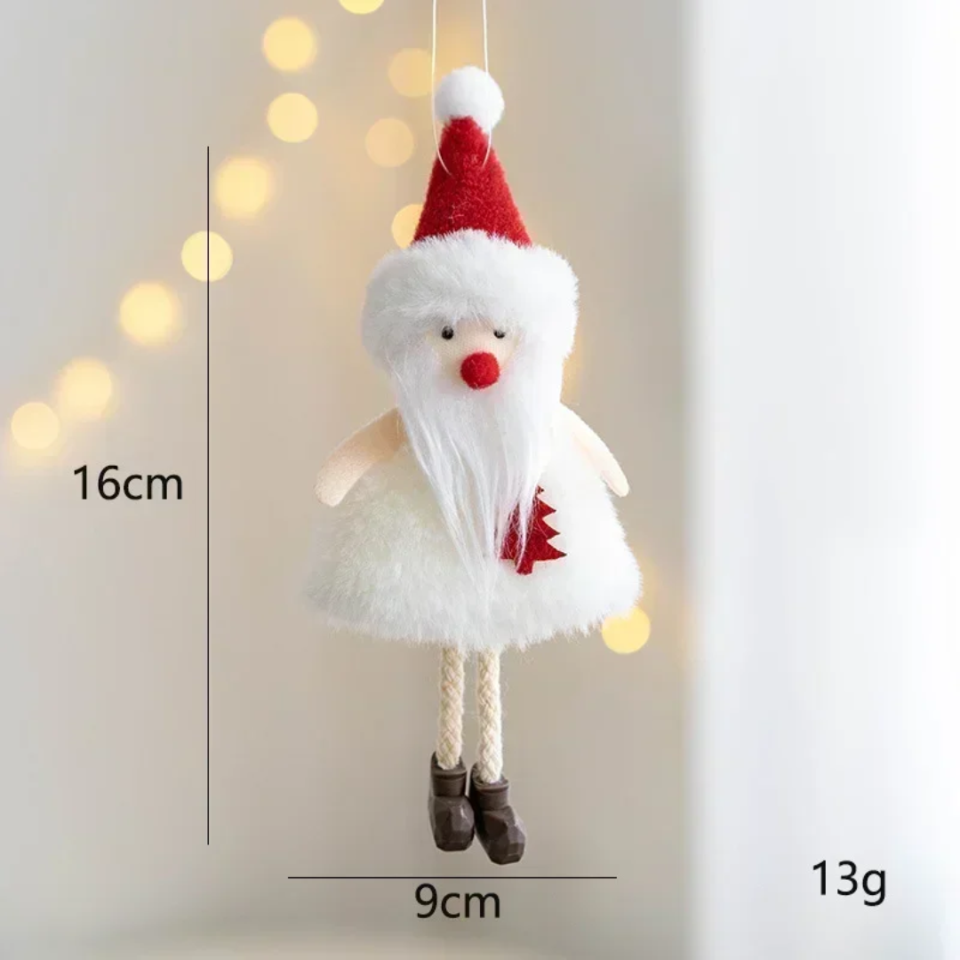 Jardioui Poupées de Noël Suspendues en Peluche Douce (pack de 4 pièces)
