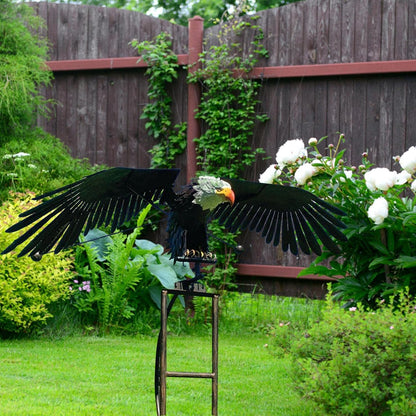 Jardioui Sculpture d'Oiseaux Balancelle en Métal pour Jardin