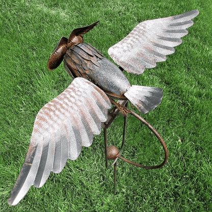 Jardioui Sculpture d'Oiseaux Balancelle en Métal pour Jardin