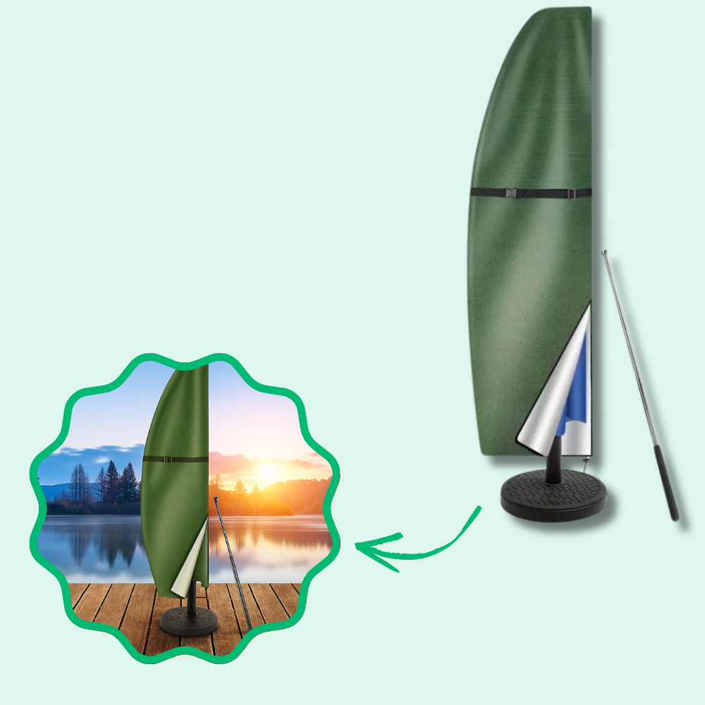 Jardioui Vert / S (265cm - Parasols en porte-à-faux) Housse Protectrice Intégrale Anti-UV pour Parasol