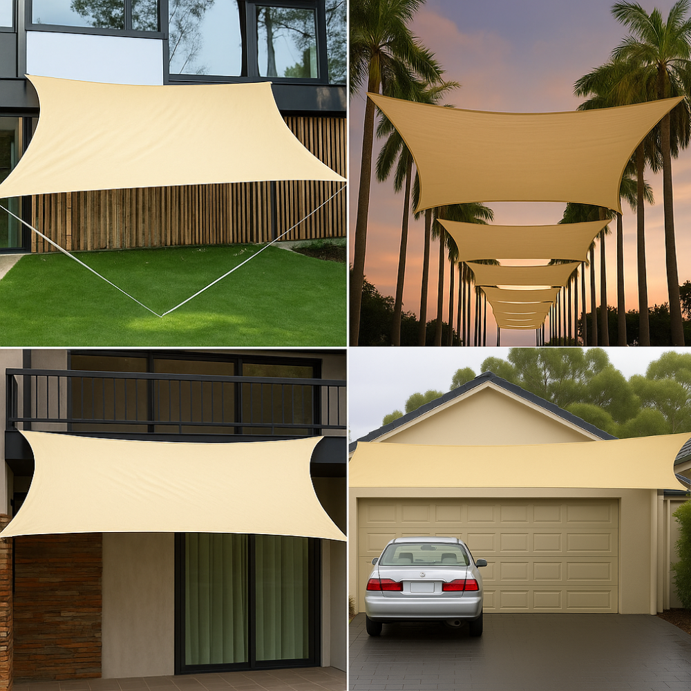 Jardioui Voile d'Ombrage Rectangulaire Imperméable