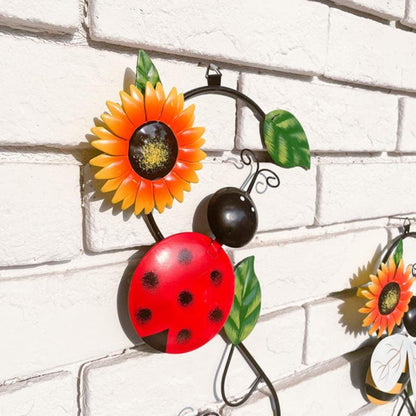 frJardioui Décoration Murale Extérieure "Abeille & Coccinelle"