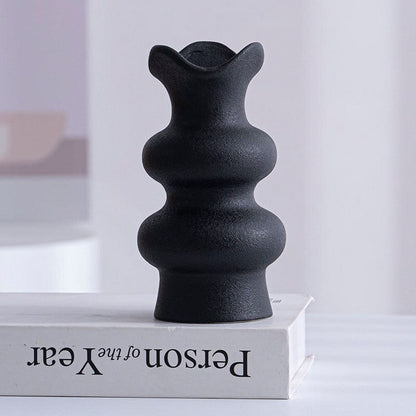 frJardioui Noir ( Moyen ) Vase en Céramique "Giro"