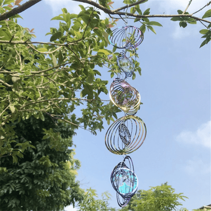 Jardioui Carillon rotatif coloré d'extérieur