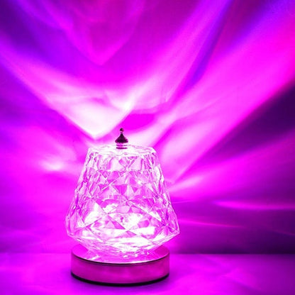Jardioui Lampe en cristal à Lumière Multicolore