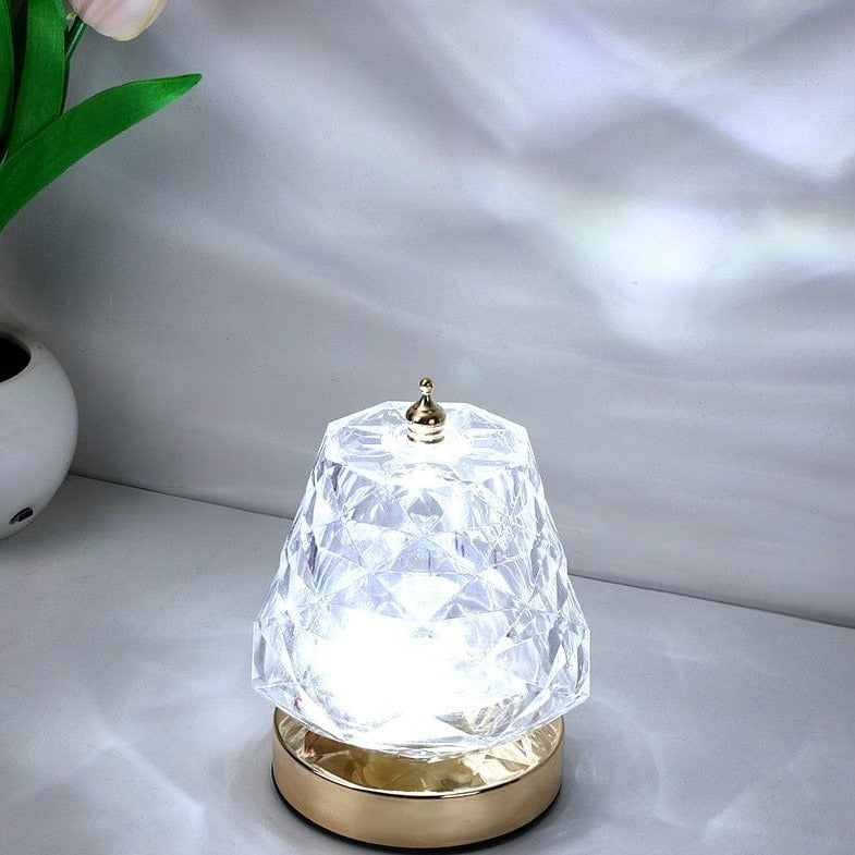 Jardioui Lampe en cristal à Lumière Multicolore