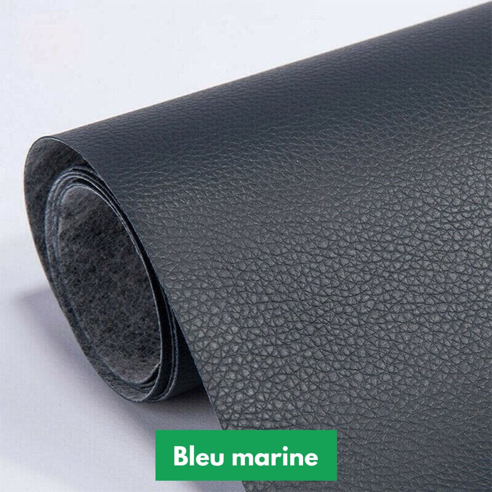 lepetitcuir Bleu marine PATCH EN CUIR AUTO-ADHÉSIF (50x138cm)